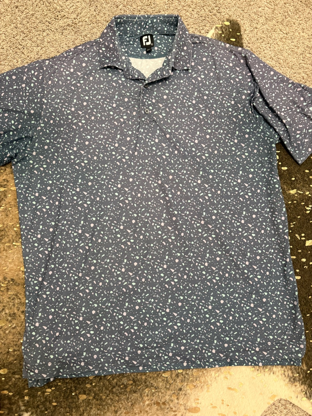 FootJoy Grey Terrazzo Dri-Fit Polo